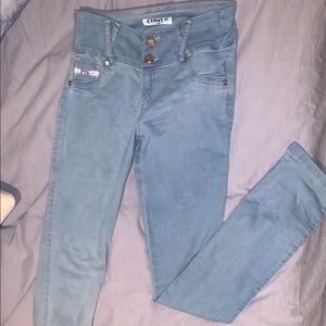 Light blue Colombian butt lifting jeans